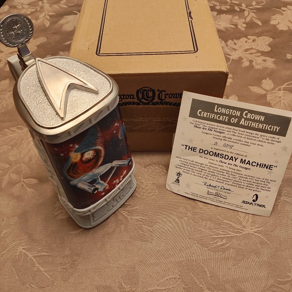 Longton Crown Limited Edition Star Trek "The Doomsday Machine" Stein, New In Box